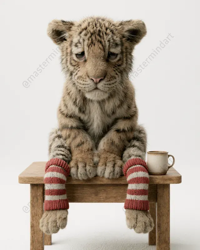 Cute 3D Baby Animal Art