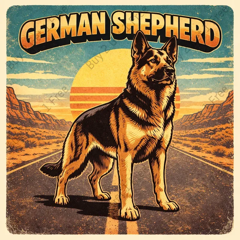 Vintage Retro Dog Tshirt Designs