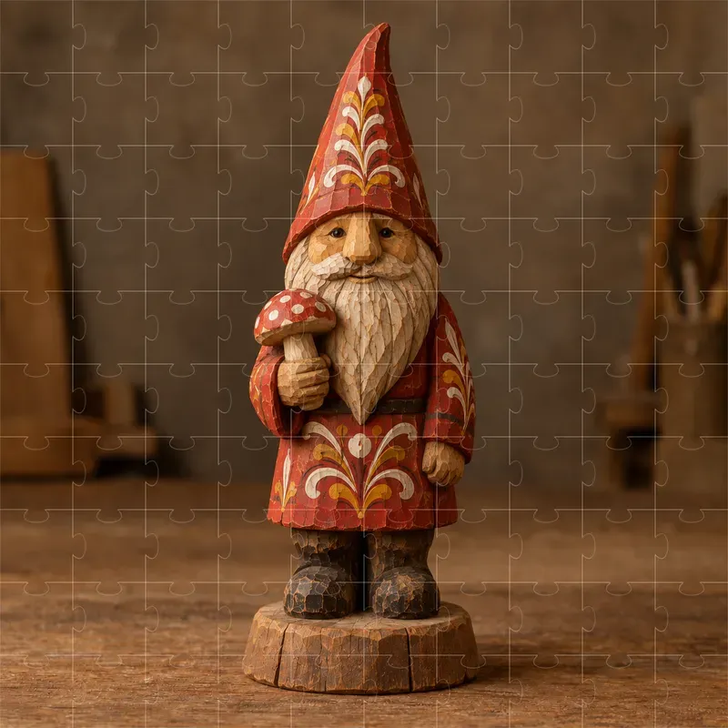 Folk Art Carved Wooden Figurines