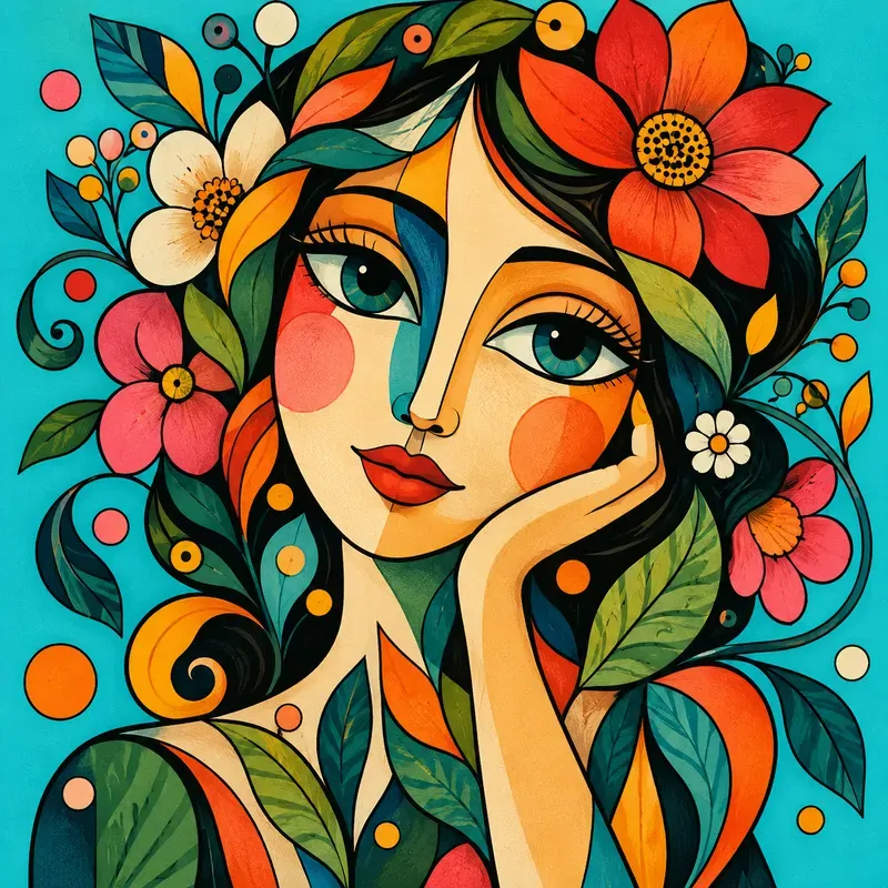 Colorful Surreal Portrait Art