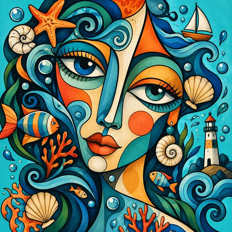 Colorful Surreal Portrait Art