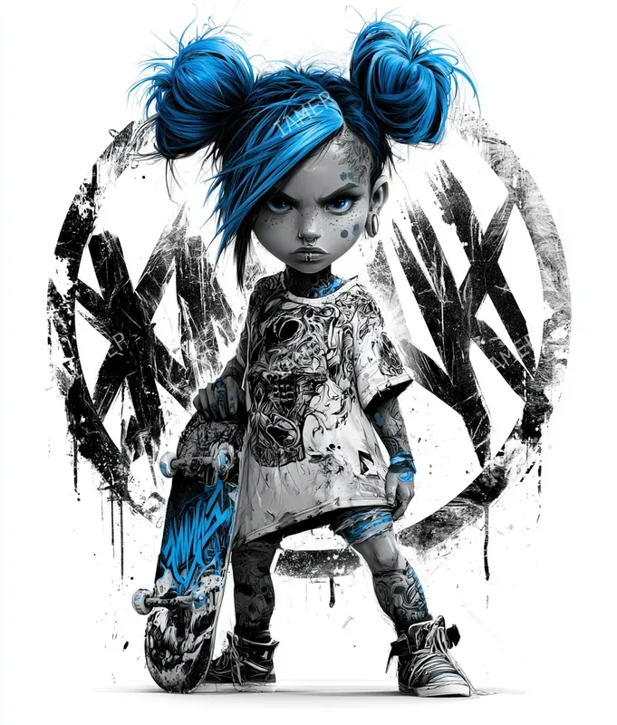 Tattooed Chibi Street Characters