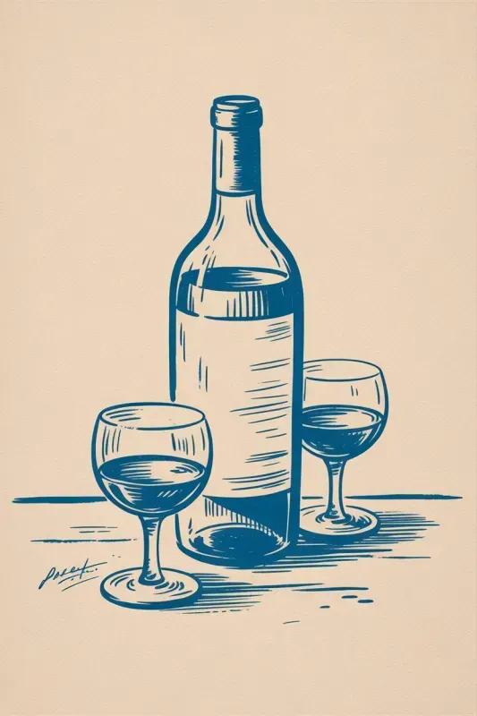 Vintage Cobalt Risograph La Dolce Vitas