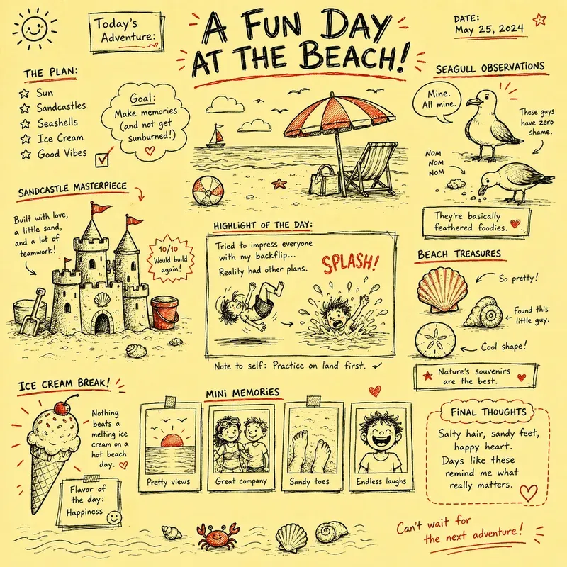 Whimsical Sketch Journal Pages