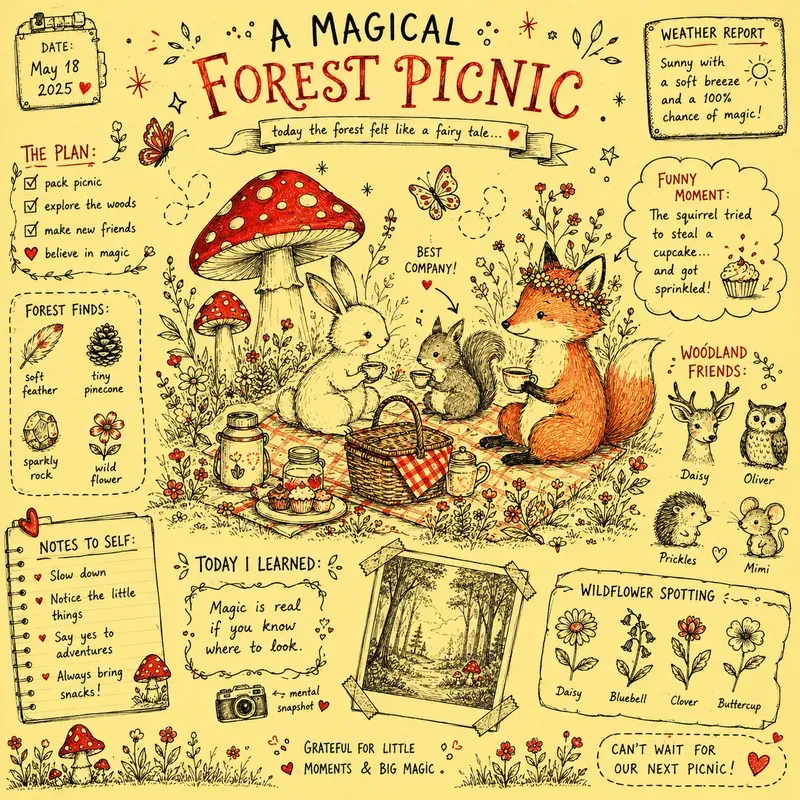 Whimsical Sketch Journal Pages