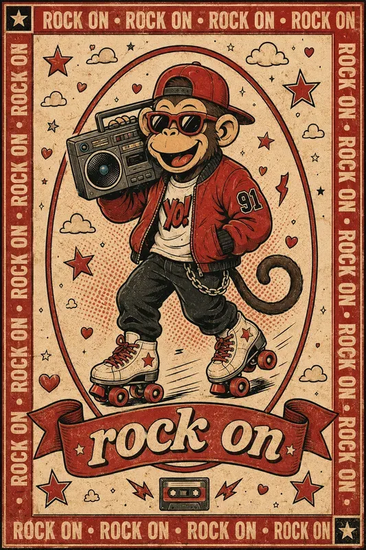 Vintage Streetwear Cartoon Posters