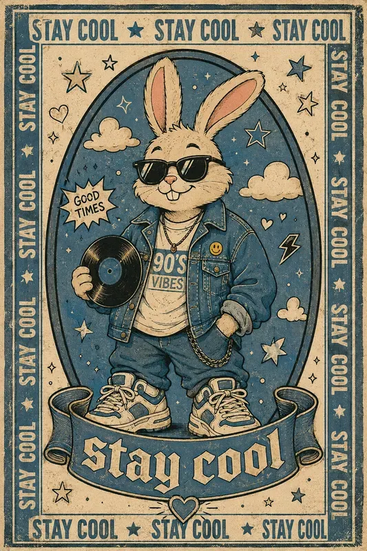 Vintage Streetwear Cartoon Posters