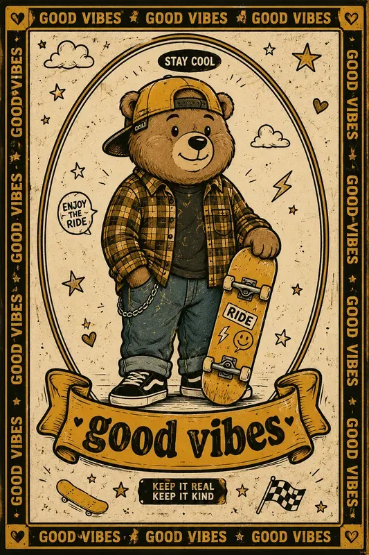 Vintage Streetwear Cartoon Posters