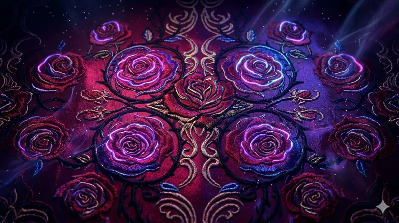 3D Uv Floral Festival Fabric Textures