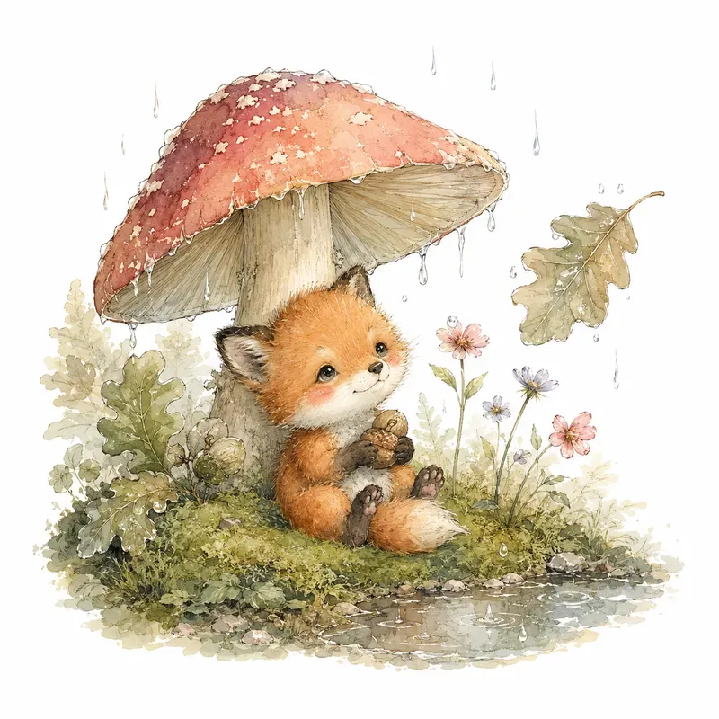 Whimsical Watercolor Tales Animals