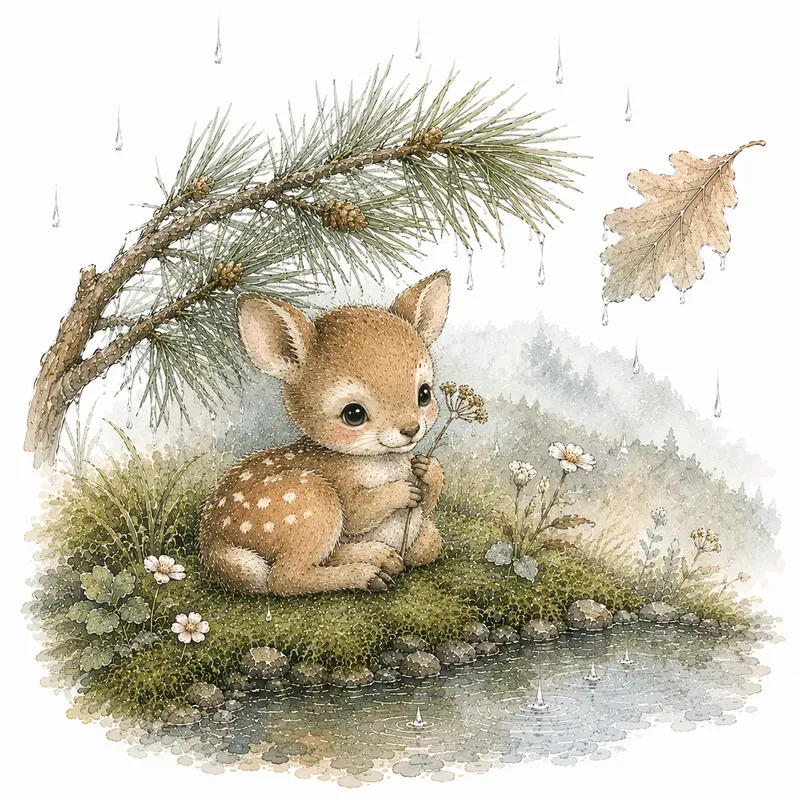 Whimsical Watercolor Tales Animals