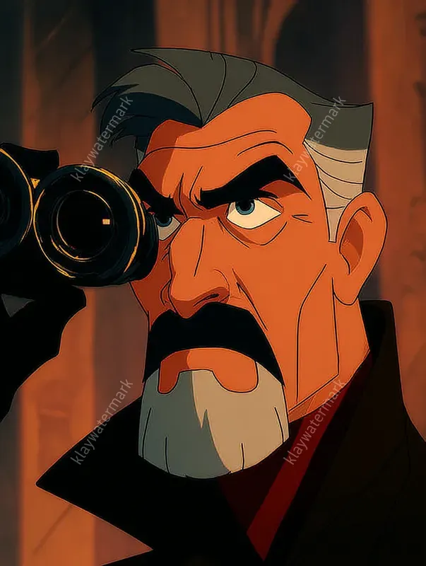 90s Dark Deco Noir Animation Style