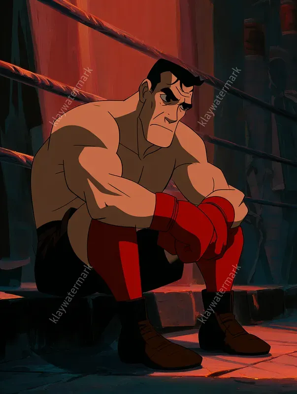 90s Dark Deco Noir Animation Style