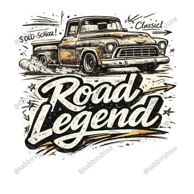 Retro Vehicle Tshirt Design Generator