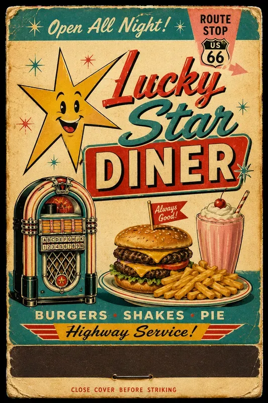 Vintage Matchbook Cover Generator