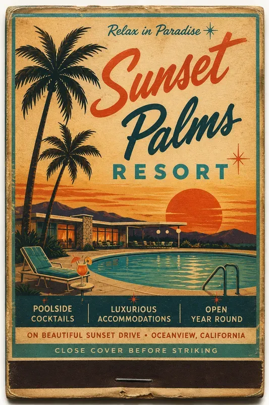 Vintage Matchbook Cover Generator