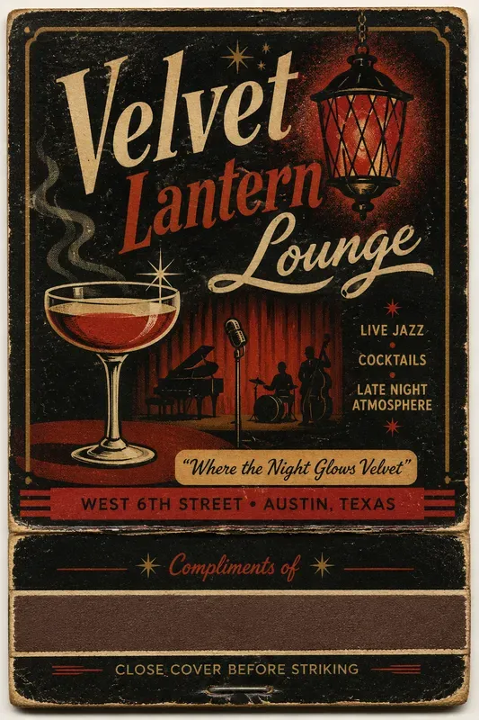 Vintage Matchbook Cover Generator