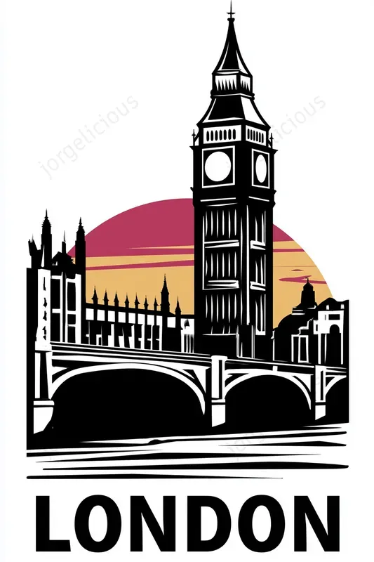 Bold Retro Landmark Posters