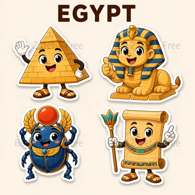 Cute Country Mascot Stickers