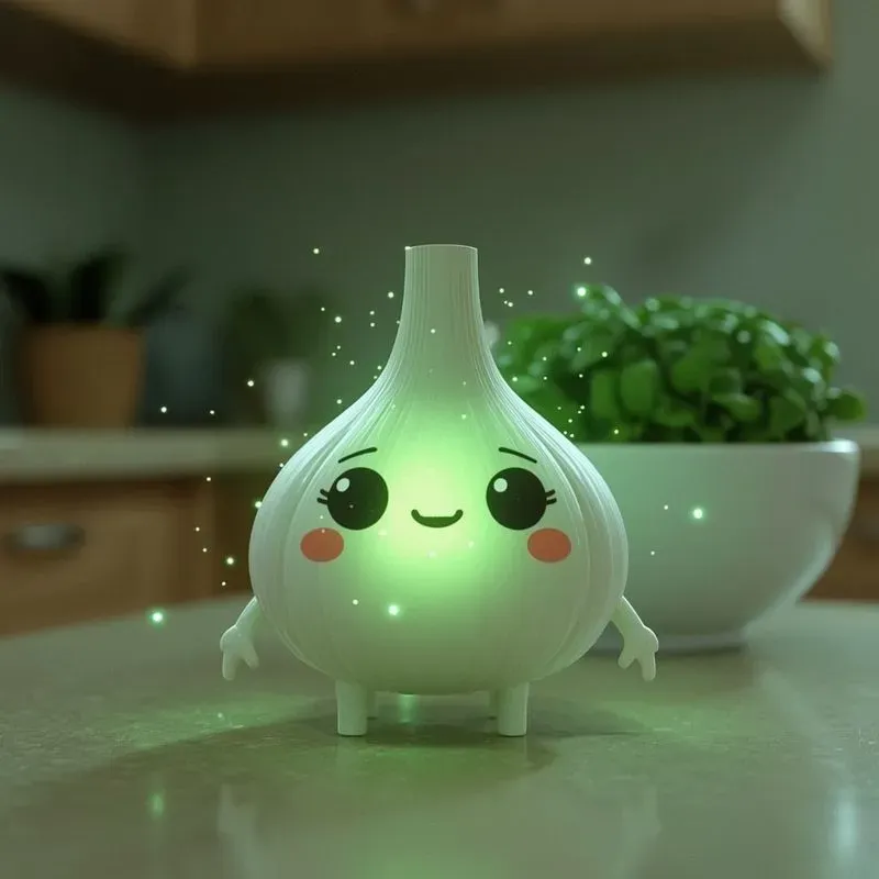 Glowing Veggies Pixarstyle Characters