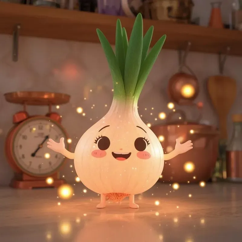 Glowing Veggies Pixarstyle Characters