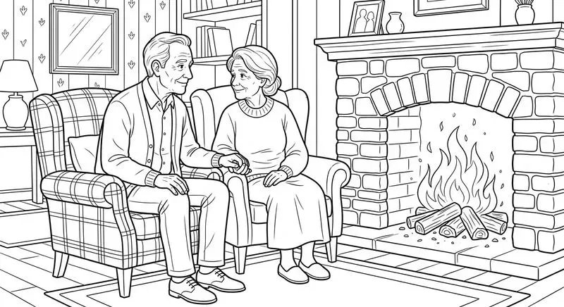 Love Romance Line Art Illustrations