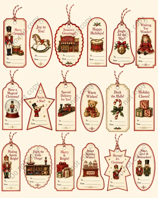 Vintage Christmas Tag Cutouts
