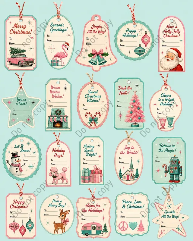 Vintage Christmas Tag Cutouts
