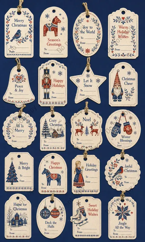 Vintage Christmas Tag Cutouts