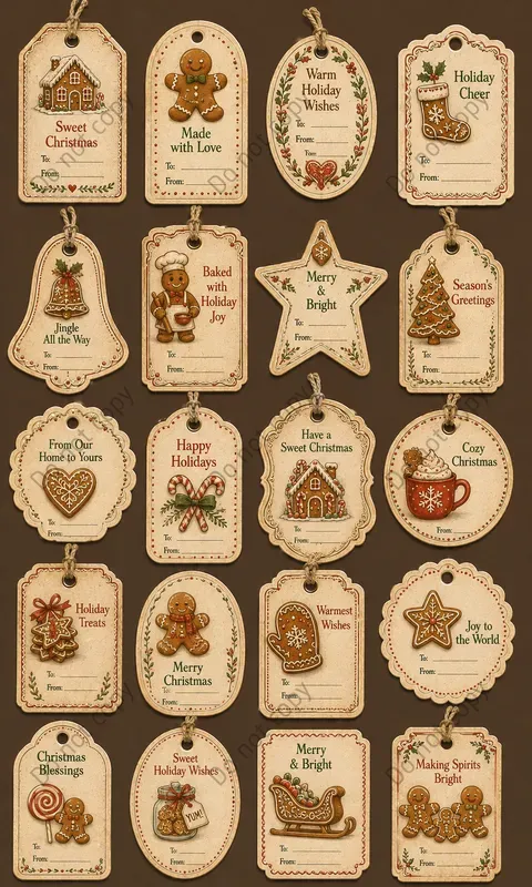 Vintage Christmas Tag Cutouts