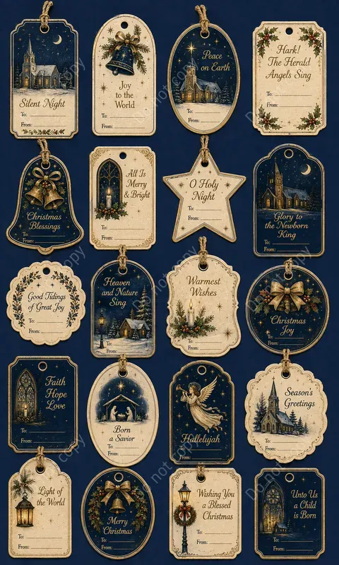 Vintage Christmas Tag Cutouts