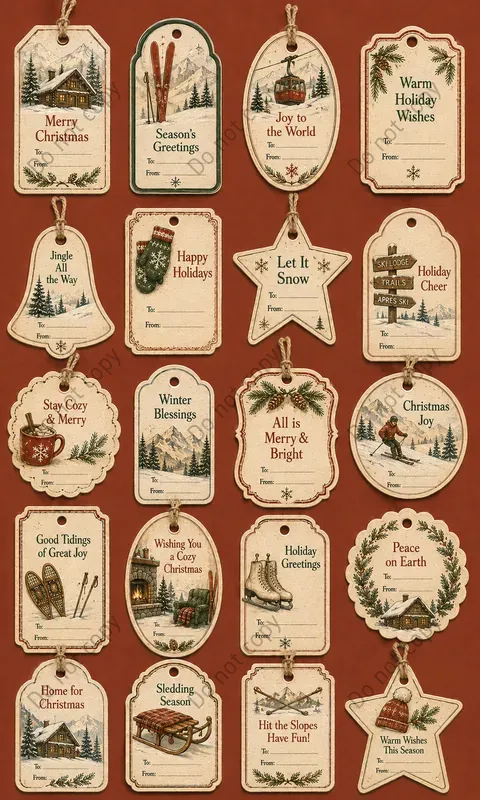 Vintage Christmas Tag Cutouts