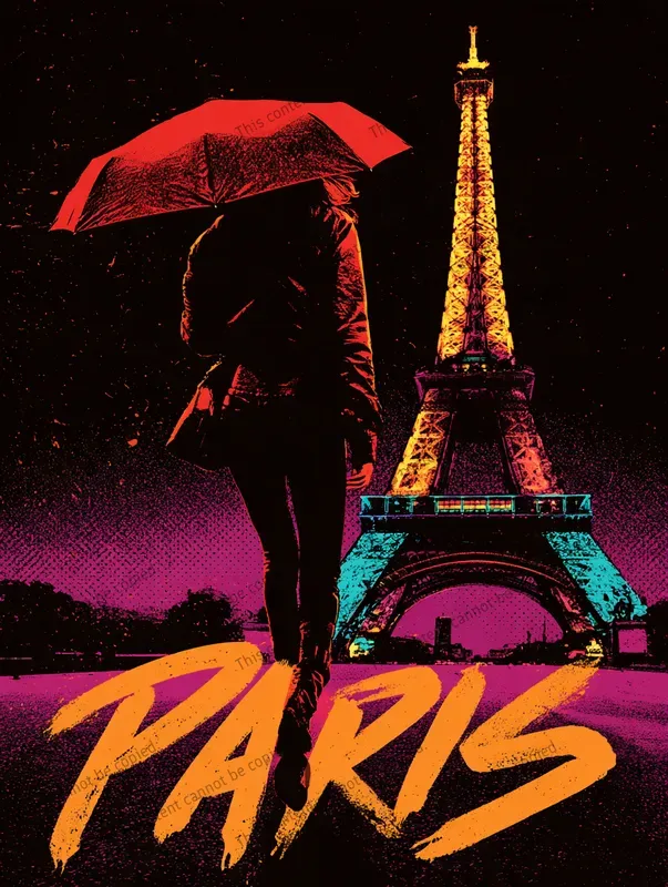 Neon Pop Art Silkscreen Travel Posters