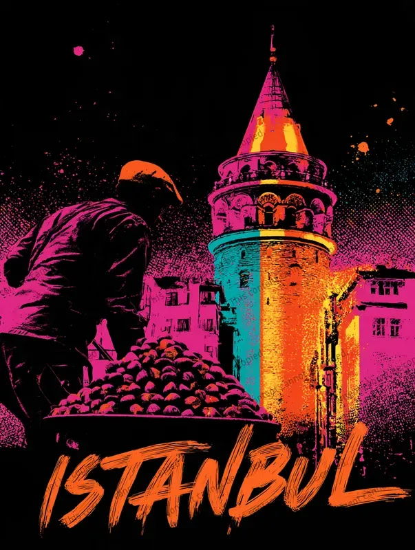 Neon Pop Art Silkscreen Travel Posters