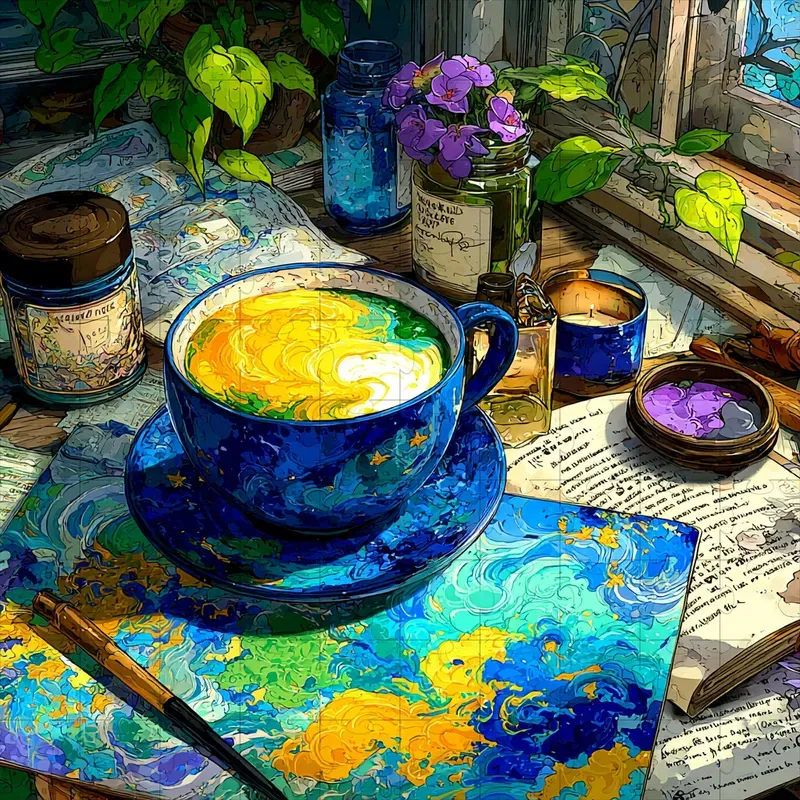 Illustrations Anime Postimpressionist