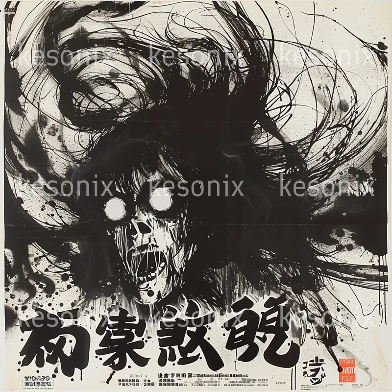 Vintage Japanese Horror Movie Poster Art