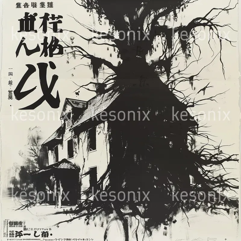 Vintage Japanese Horror Movie Poster Art