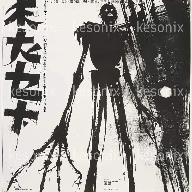 Vintage Japanese Horror Movie Poster Art