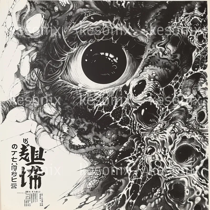 Vintage Japanese Horror Movie Poster Art