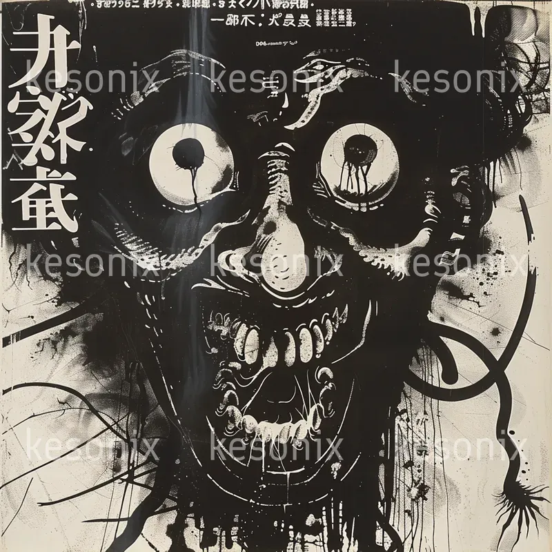 Vintage Japanese Horror Movie Poster Art
