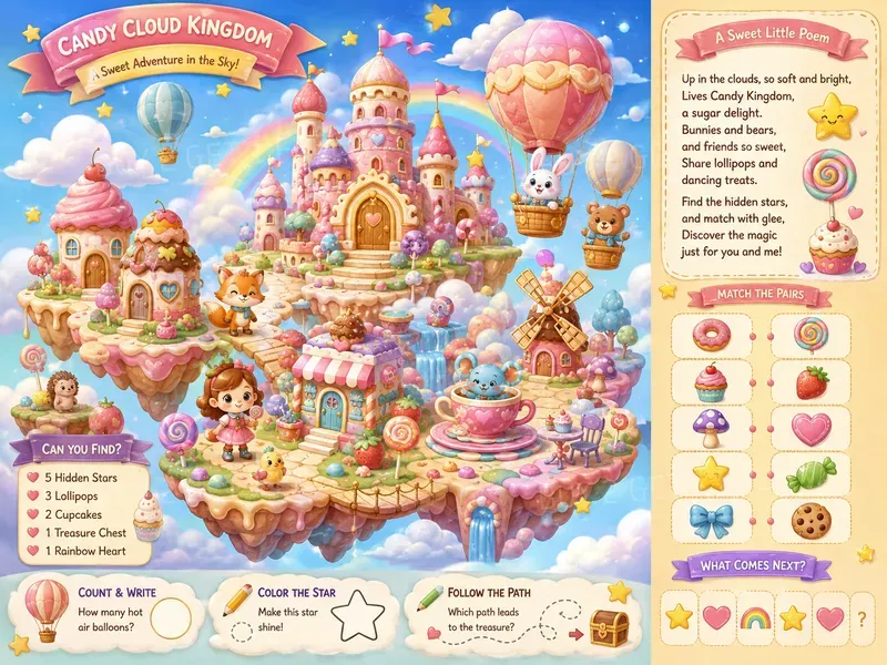 Mystery Floating Realms Activity Pages