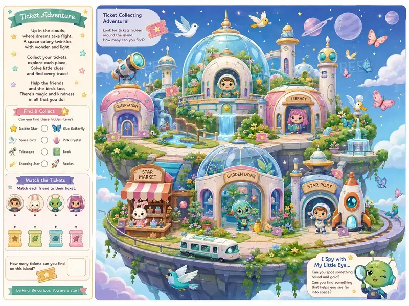 Mystery Floating Realms Activity Pages