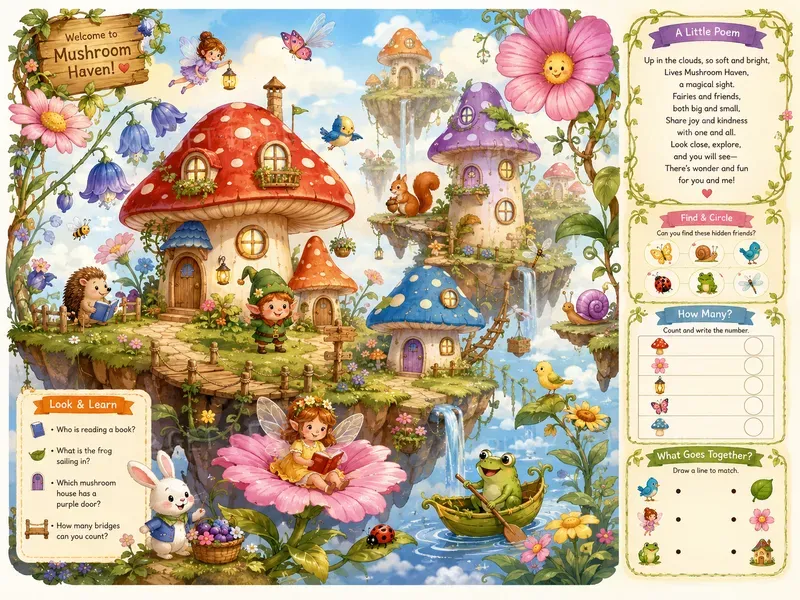 Mystery Floating Realms Activity Pages