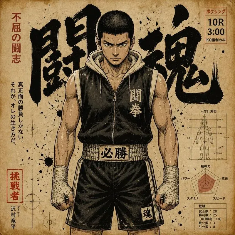 90s Darkmanga Heroic Poster Generator