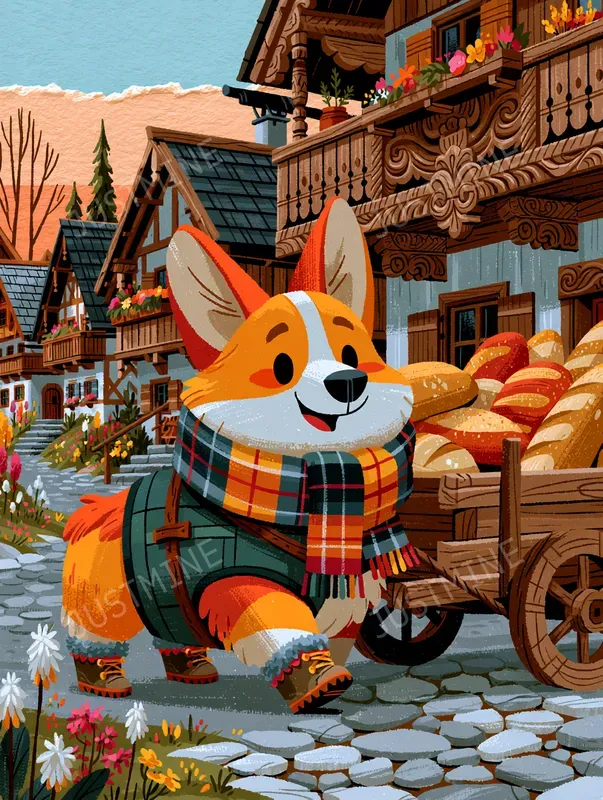 Cozy Animal Village Illustrations