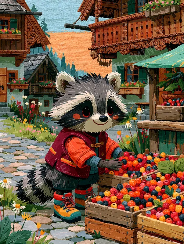 Cozy Animal Village Illustrations