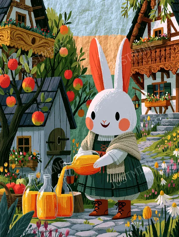 Cozy Animal Village Illustrations