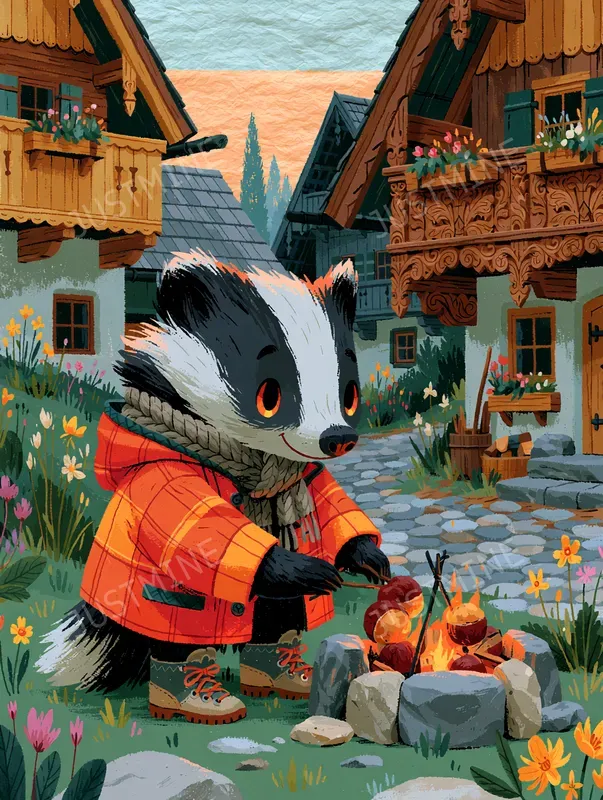 Cozy Animal Village Illustrations