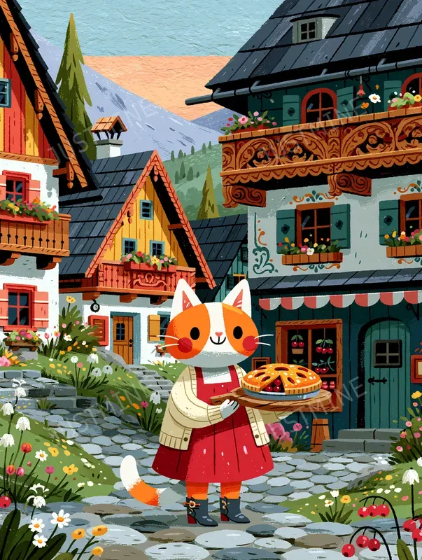 Cozy Animal Village Illustrations