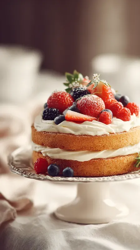 Realistic Sponge Cake Food